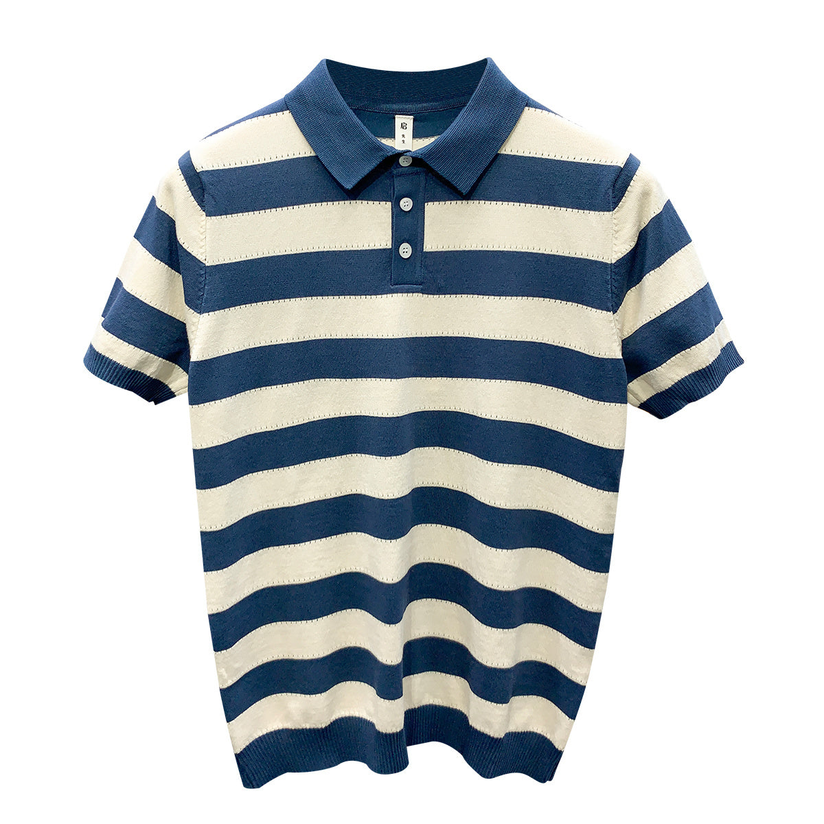 UrbanStoff | Gestreiftes Eisseide-Poloshirt