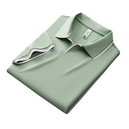 Maulbeerseide Kurzarm-Poloshirt