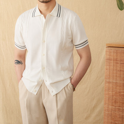UrbanStoff | Baumwoll-Strick Poloshirt