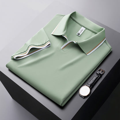 Maulbeerseide Kurzarm-Poloshirt