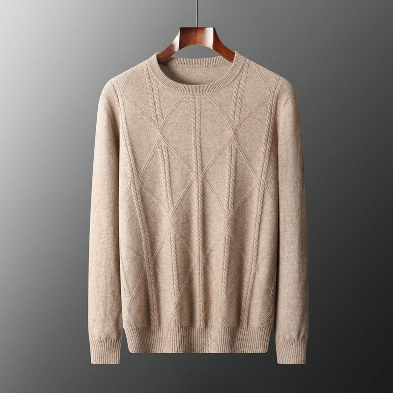 UrbanStoff | Kaschmirpullover mit Rautenmuster
