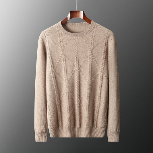 UrbanStoff | Kaschmirpullover mit Rautenmuster