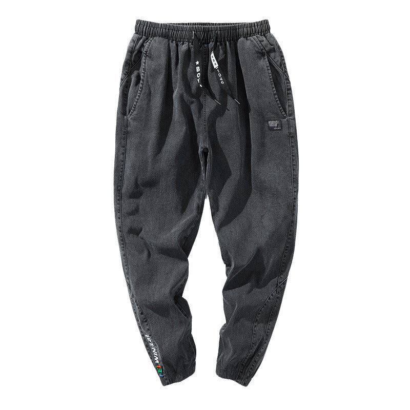 Locker geschnittene Denim Jogger Jeans