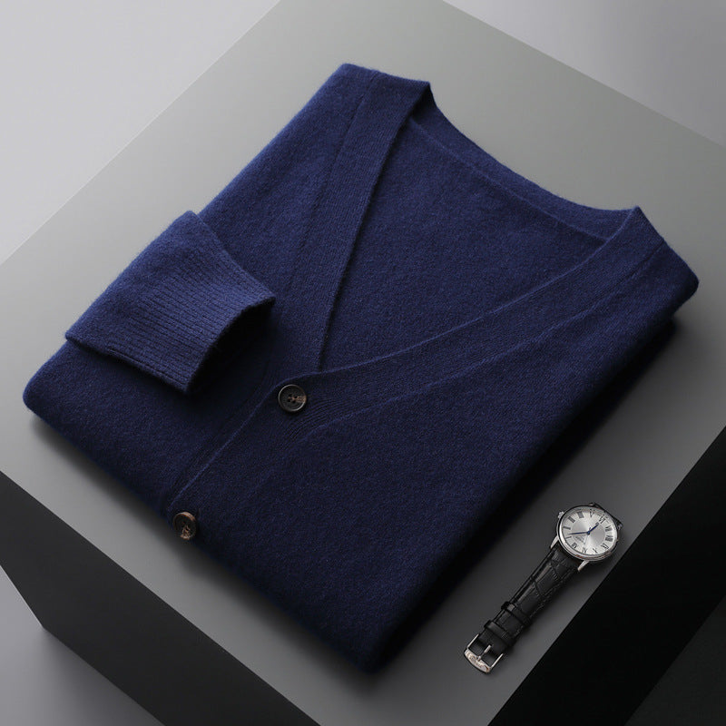 UrbanStoff | Woll-Cardigan mit V-Ausschnitt
