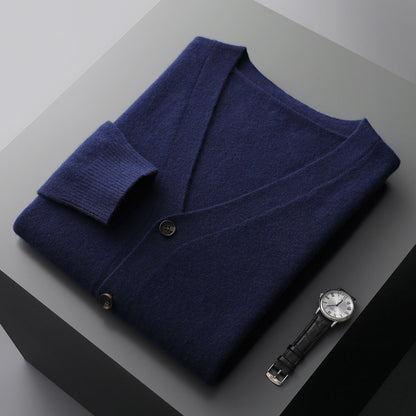 UrbanStoff | Woll-Cardigan mit V-Ausschnitt