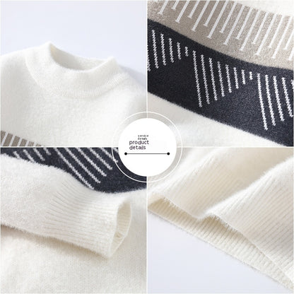 Herren Halber Rollkragen Kaschmirpullover