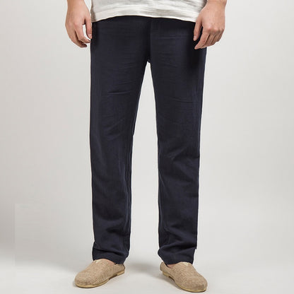Herren Leinen Freizeithose