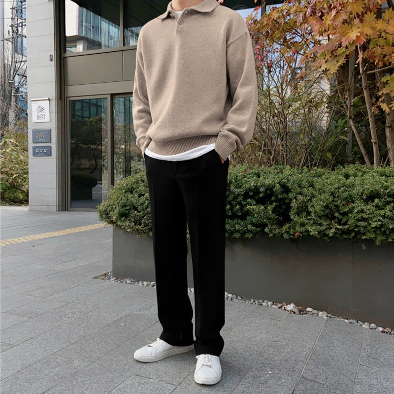 Herbstpullover mit Revers