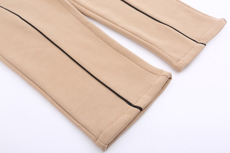 UrbanStoff | Warme Strickhose mit Samt