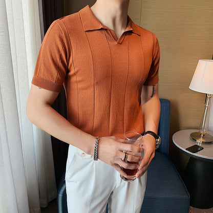 V-Ausschnitt Ice Silk Shirt
