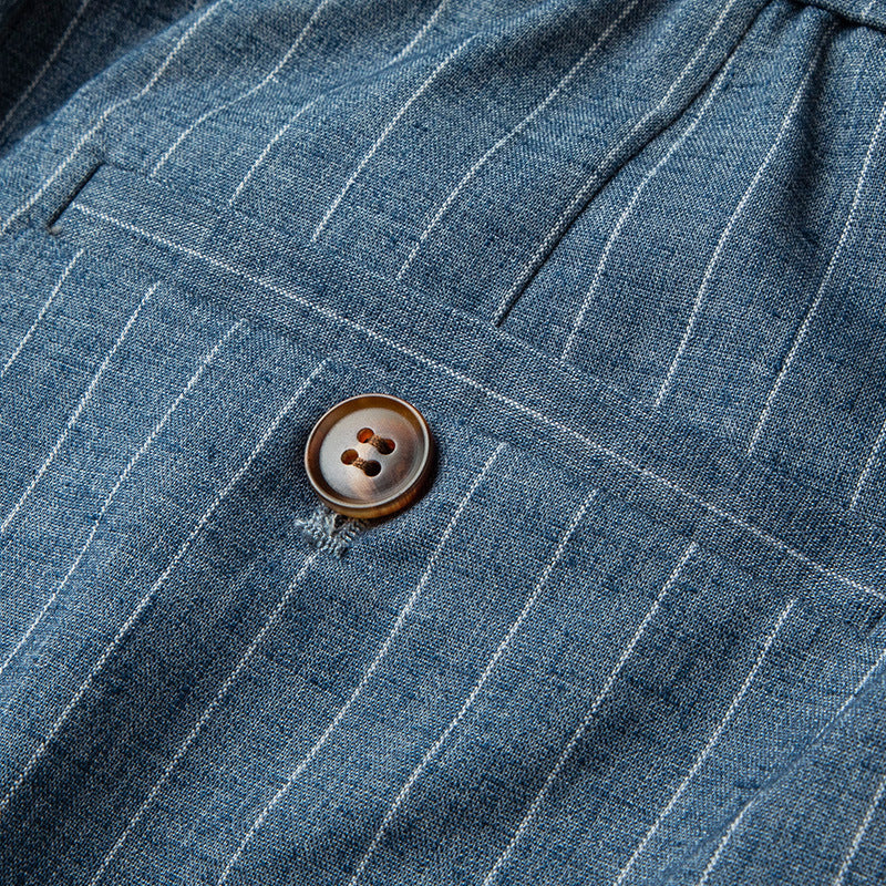 UrbanStoff | Leinenhose mit Streifen