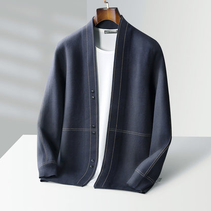 Wollmix Strickjacke mit Knöpfen