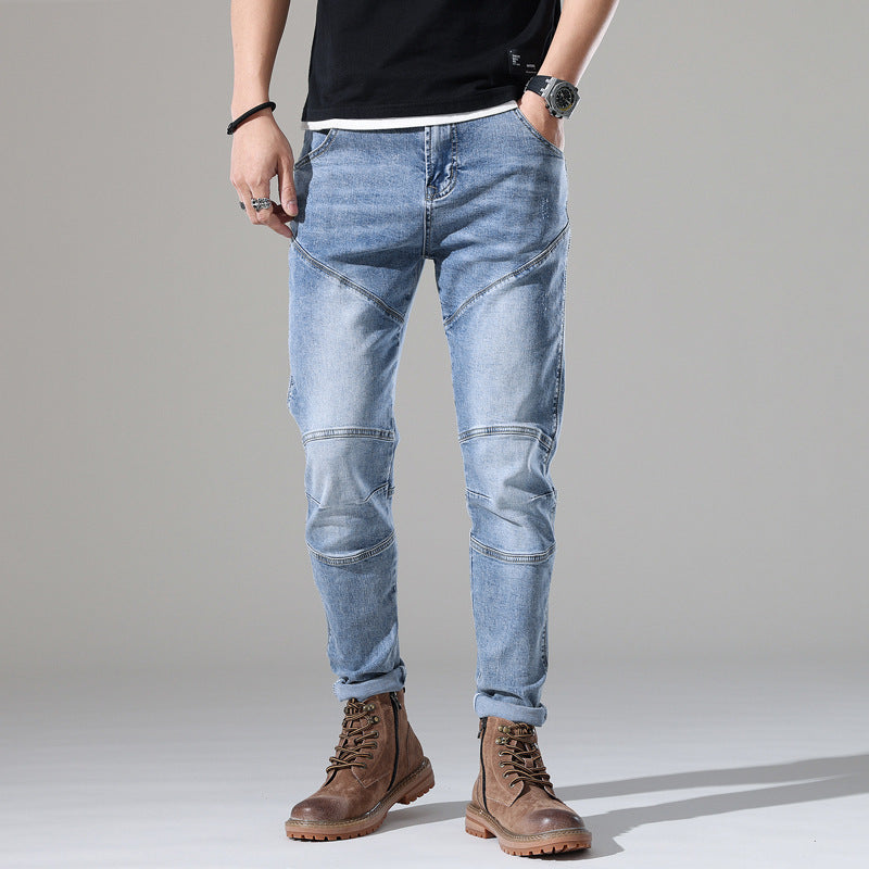 UrbanStoff | Light-Wash Stretch-Jeans mit Stickerei