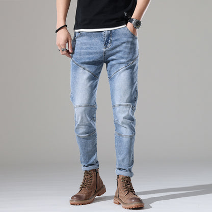 UrbanStoff | Light-Wash Stretch-Jeans mit Stickerei