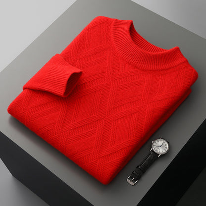 Wollpullover mit Halbrollkragen