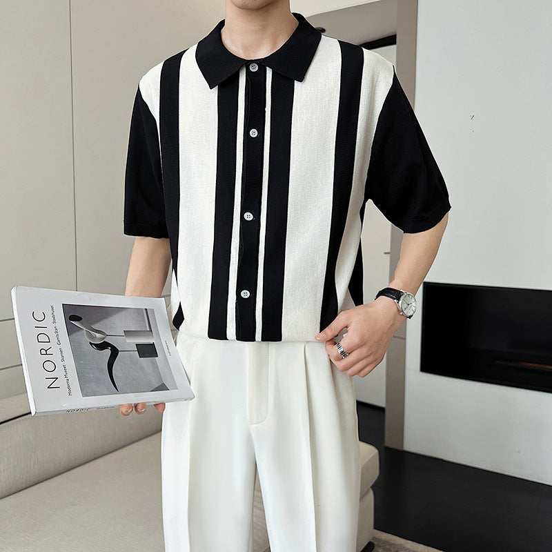 UrbanStoff | Colorblock Polo-Pullover