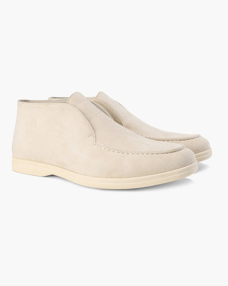 High-Cut Suede Loafers