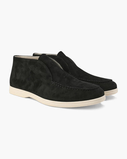 High-Cut Suede Loafers