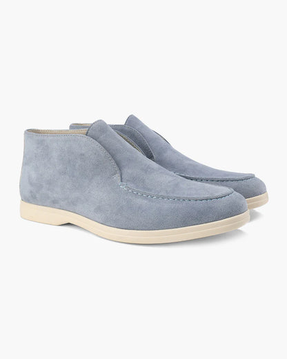 High-Cut Suede Loafers