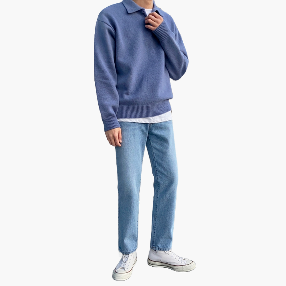 Herbstpullover mit Revers