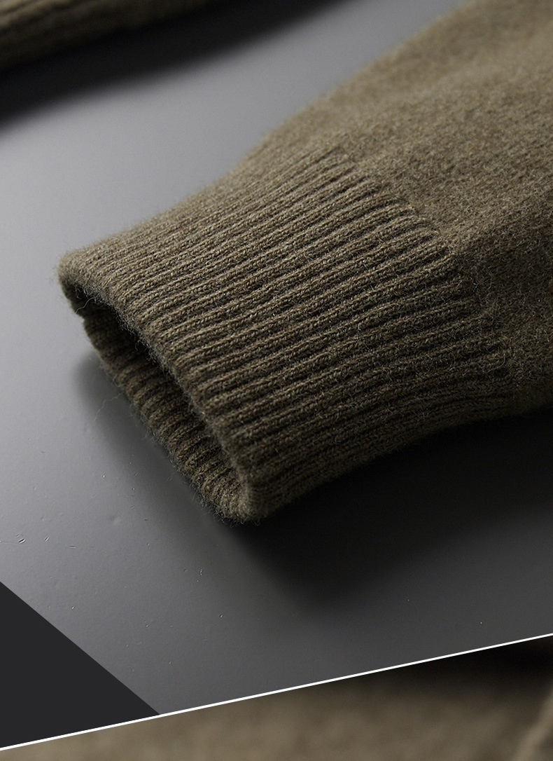 Polokragen Woll-Cardigan