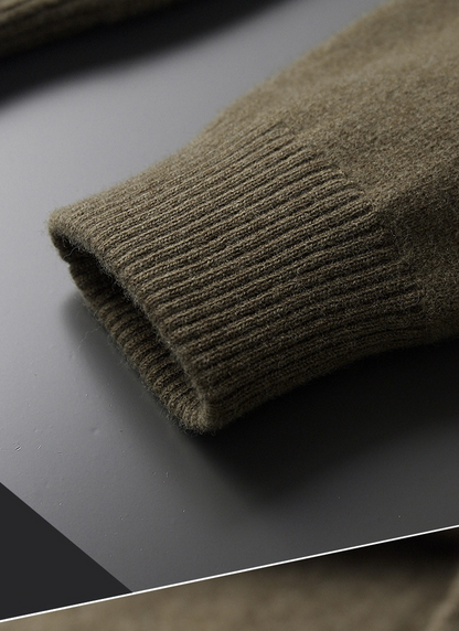 Polokragen Woll-Cardigan