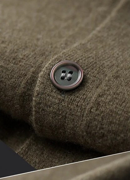 Polokragen Woll-Cardigan