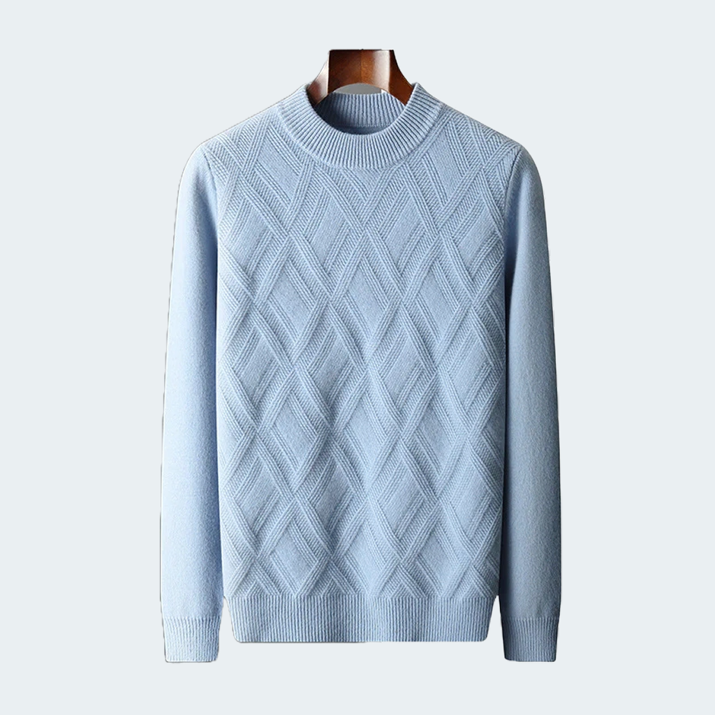 Wollpullover mit Halbrollkragen