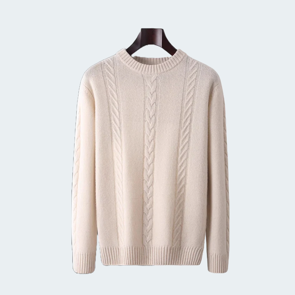 UrbanStoff | Reiner Wollpullover mit Rundhals