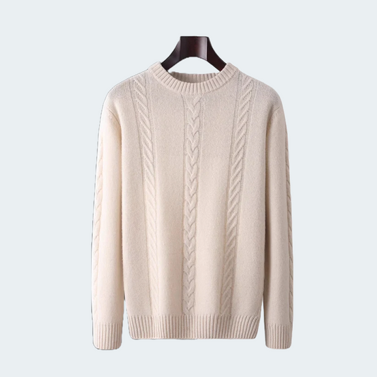 UrbanStoff | Reiner Wollpullover mit Rundhals