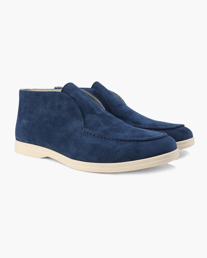 High-Cut Suede Loafers
