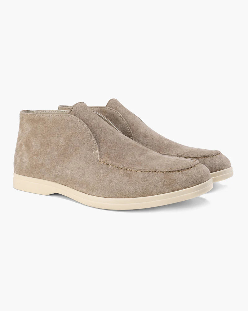 High-Cut Suede Loafers