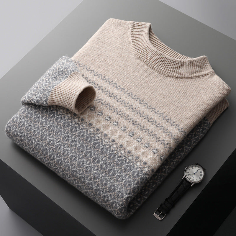 Wollpullover mit Norwegermuster