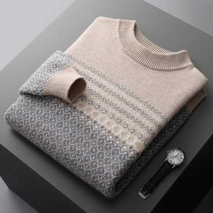 Wollpullover mit Norwegermuster