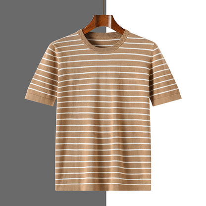 UrbanStoff | Gestreiftes Baumwoll-T-Shirt