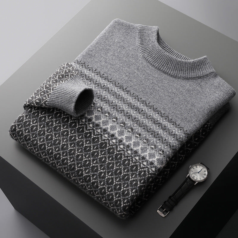 Wollpullover mit Norwegermuster