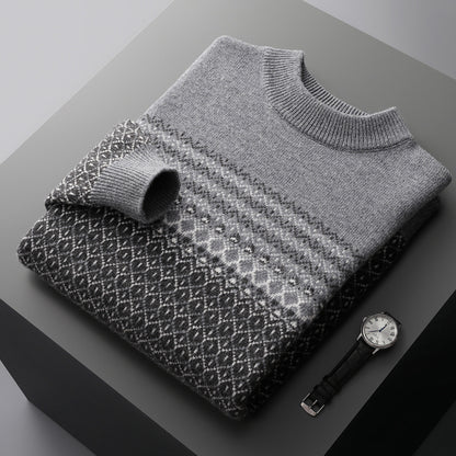 Wollpullover mit Norwegermuster