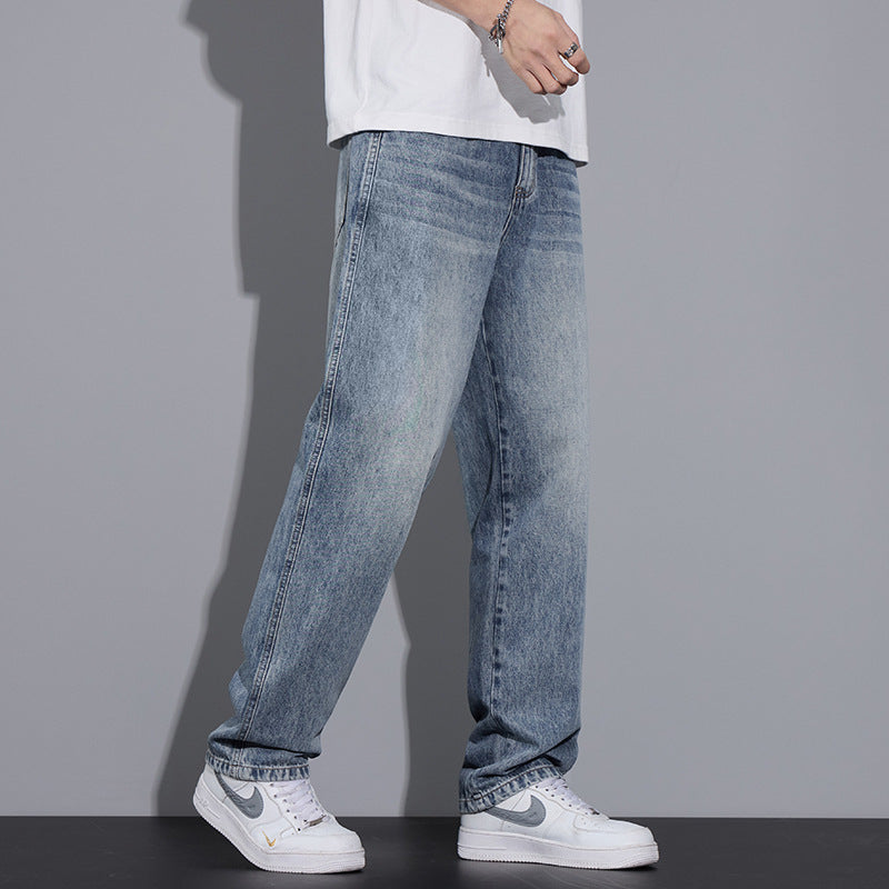 Hochwertige Loose-Fit Straight Jeans – Knitterarm & Bequem