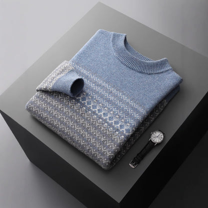 Wollpullover mit Norwegermuster