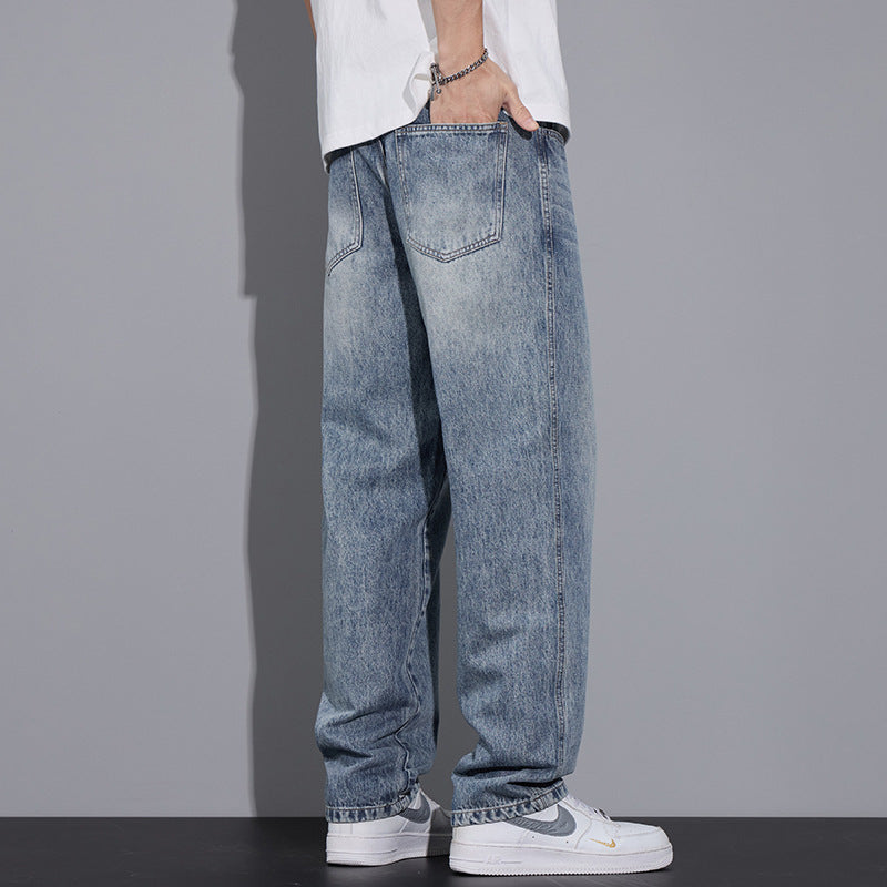 Hochwertige Loose-Fit Straight Jeans – Knitterarm & Bequem