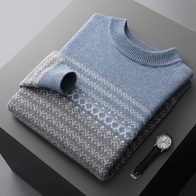 Wollpullover mit Norwegermuster
