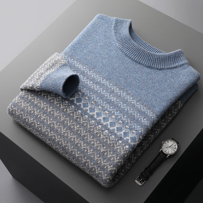 Wollpullover mit Norwegermuster