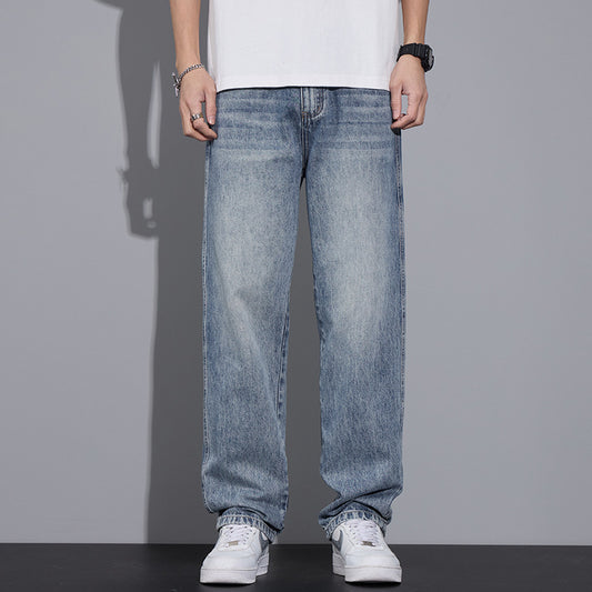 Hochwertige Loose-Fit Straight Jeans – Knitterarm & Bequem