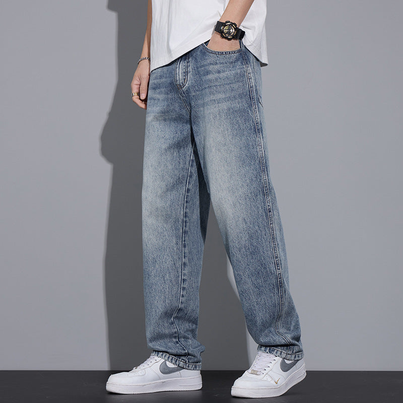 Hochwertige Loose-Fit Straight Jeans – Knitterarm & Bequem