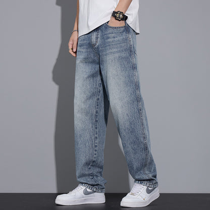 Hochwertige Loose-Fit Straight Jeans – Knitterarm & Bequem