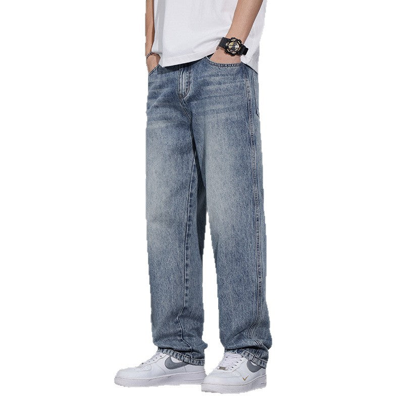 Hochwertige Loose-Fit Straight Jeans – Knitterarm & Bequem
