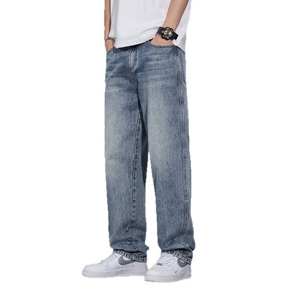 Hochwertige Loose-Fit Straight Jeans – Knitterarm & Bequem
