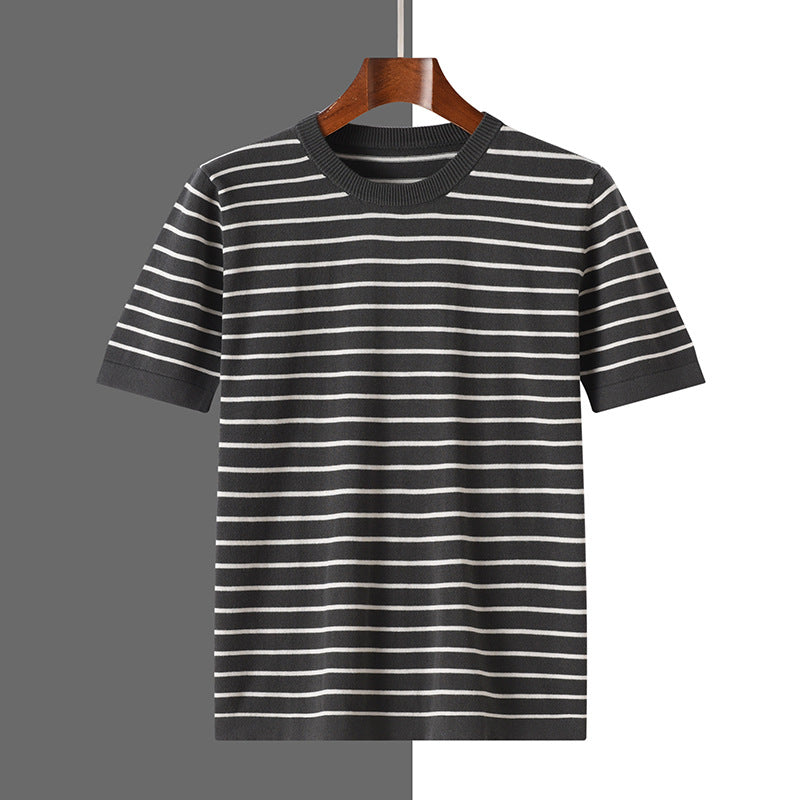 UrbanStoff | Gestreiftes Baumwoll-T-Shirt