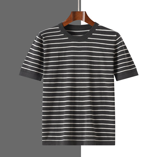 UrbanStoff | Gestreiftes Baumwoll-T-Shirt
