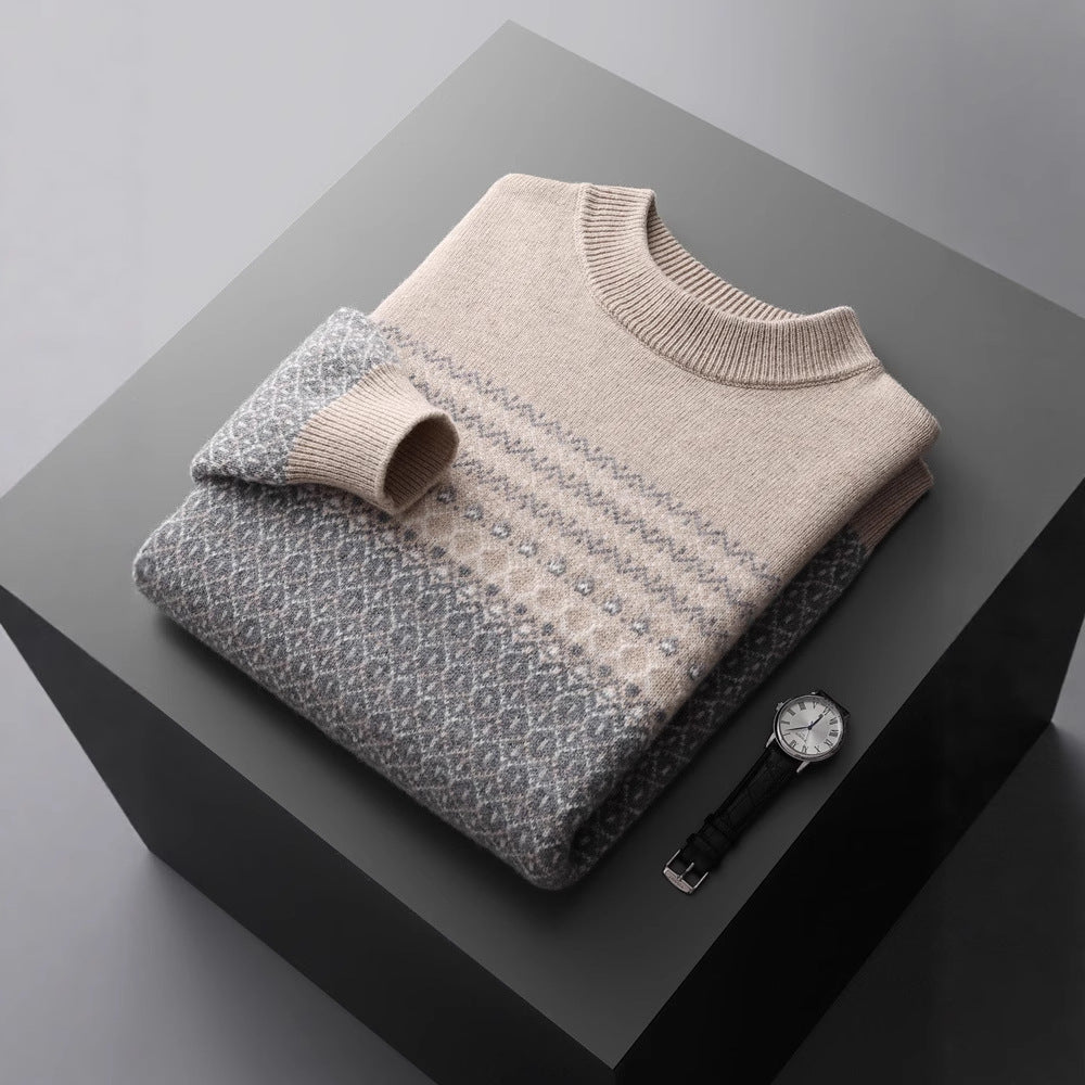 Wollpullover mit Norwegermuster
